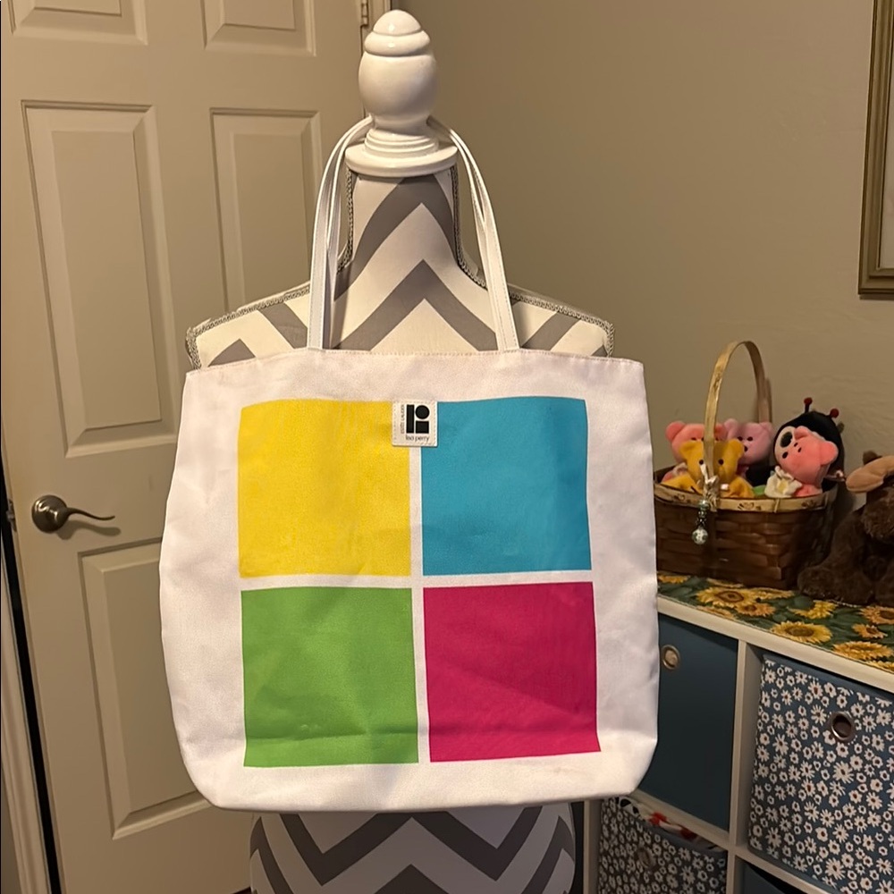 Estee Lauder Tote with Yellow and Blue Design